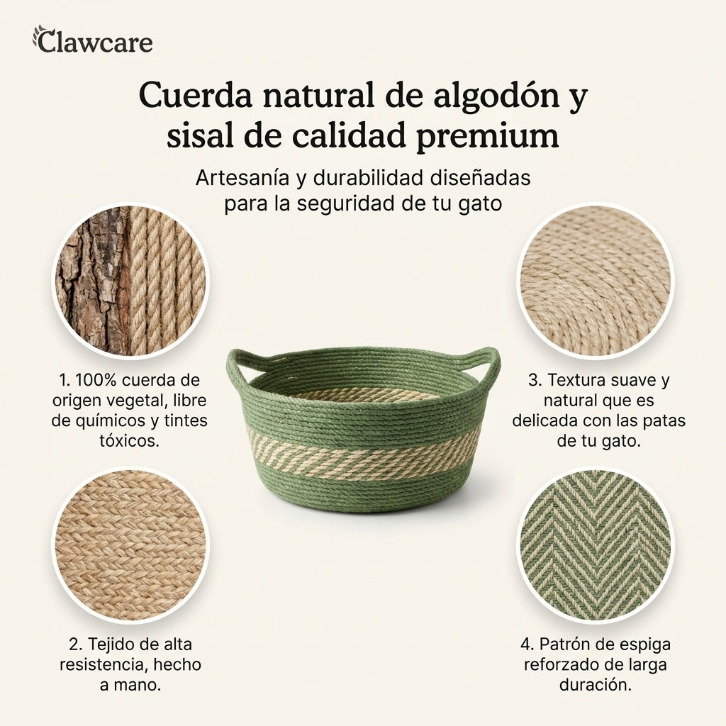 Cesta Instinto – Rascador y nido de fibras naturales